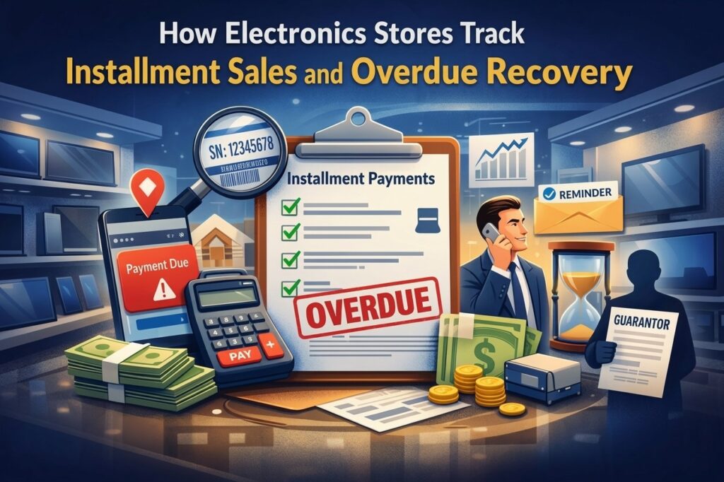How Electronics Stores Track Installment Sales and Overdue Recovery